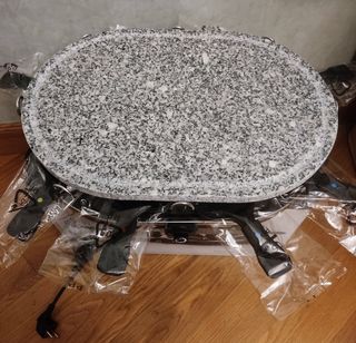 Raclette y parrilla piedra ovalada