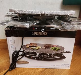 Raclette y parrilla piedra ovalada