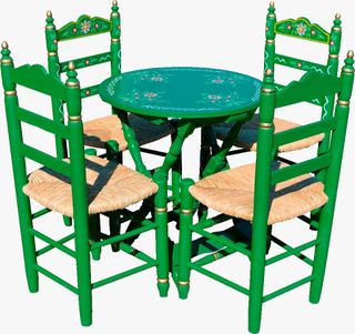 TABURETES Y MESAS ALTAS SEVILLANAS