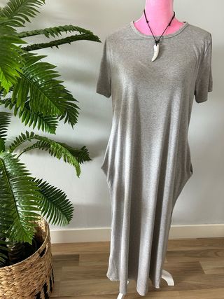 Vestido mujer gris elastano