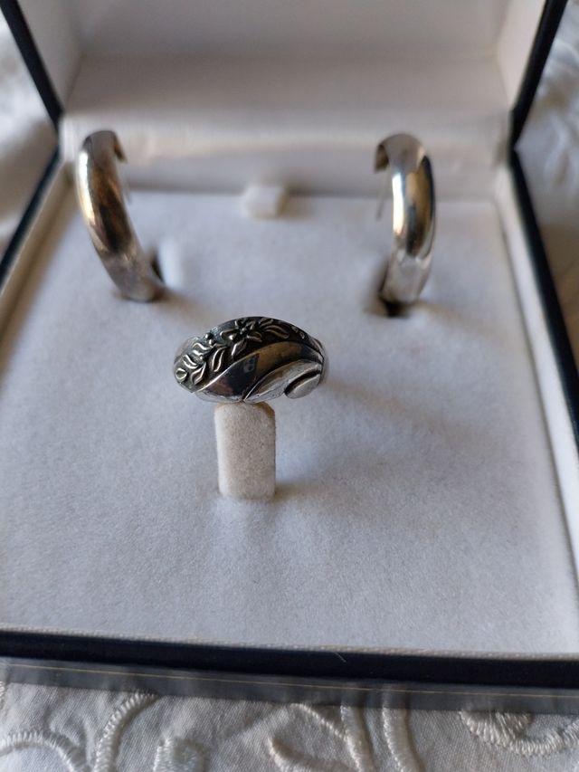 Pendientes de aro en plata