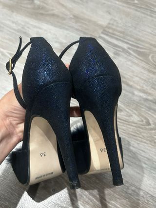 Zapatos fiesta azul marino brillo MaryPaz nº36