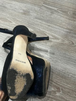 Zapatos fiesta azul marino brillo MaryPaz nº36