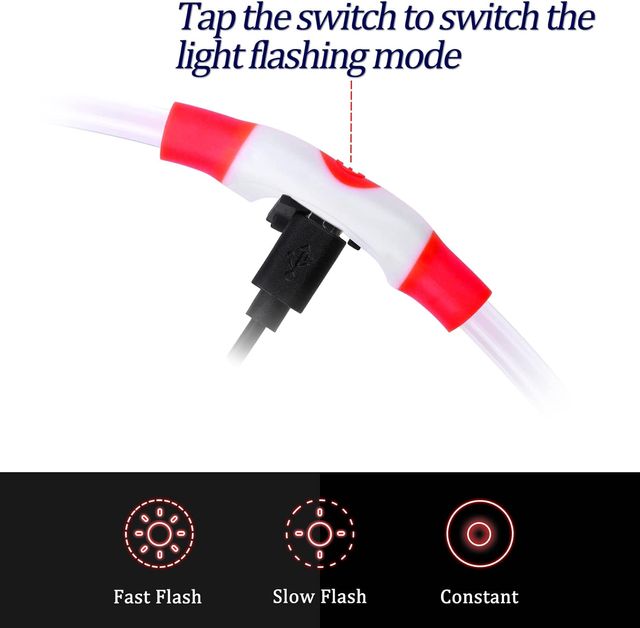 Colar Luminoso e Recarregável