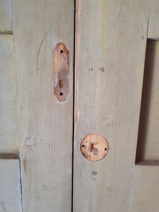 Puertas de madera maciza dobles antiguas