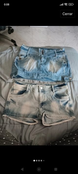 Pantalones cortos vaqueros talla 44 muje