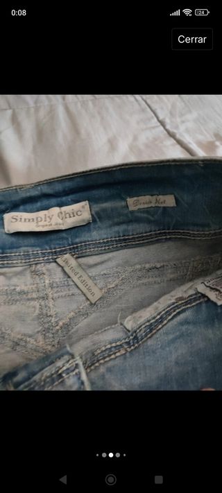 Pantalones cortos vaqueros talla 44 muje
