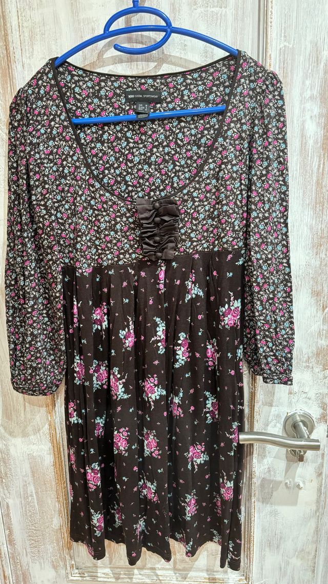 Vestido corto media manga