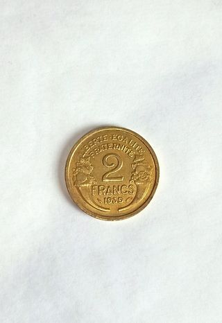 Moneta repubblica francese 2 franchi
