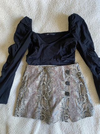 PACK top + falda-pantalón ZARA