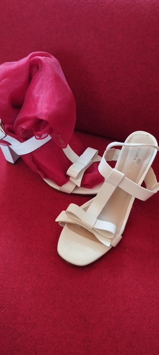 Sandalias Charol Blanco 