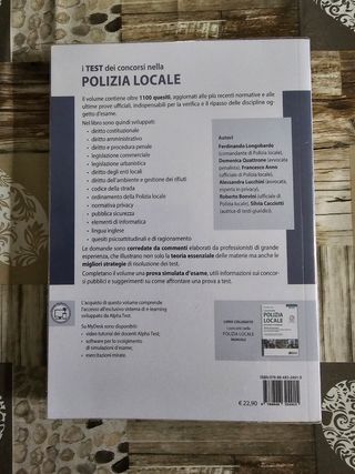 Libro "I test dei concorsi nella polizia locale"
