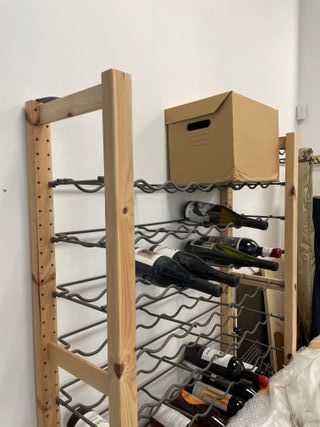 Portabottiglie e ripiano grigio Ikea Ivar