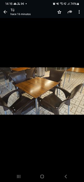 Juegos de mesas con sillas terraza