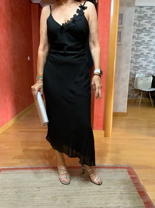 Vestido fiesta negro largo