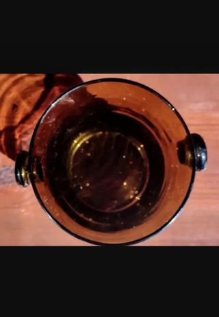 Cubitera hielo vintage cristal ambar