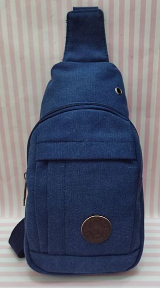 REBAJA! MOCHILA BANDOLERA LONA AZUL