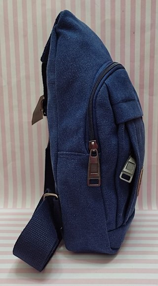 REBAJA! MOCHILA BANDOLERA LONA AZUL