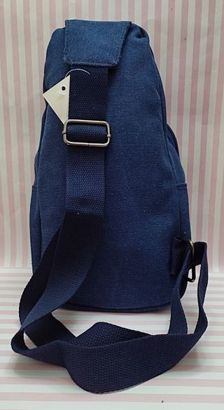 REBAJA! MOCHILA BANDOLERA LONA AZUL