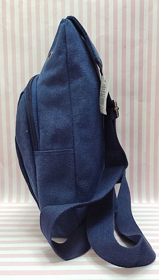 REBAJA! MOCHILA BANDOLERA LONA AZUL