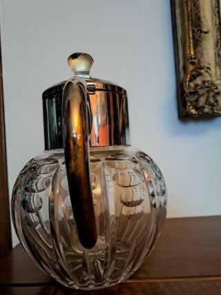 Caraffa cristallo e argento vintage