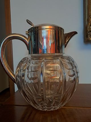 Caraffa cristallo e argento vintage