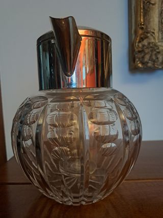 Caraffa cristallo e argento vintage
