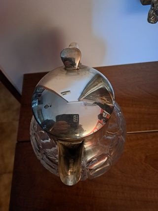 Caraffa cristallo e argento vintage
