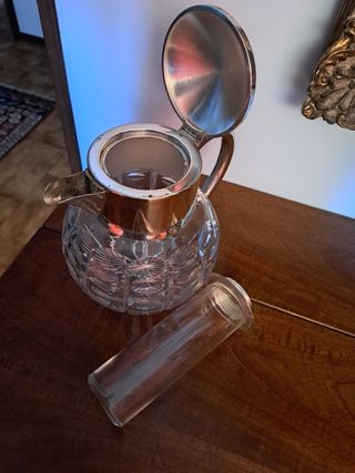Caraffa cristallo e argento vintage