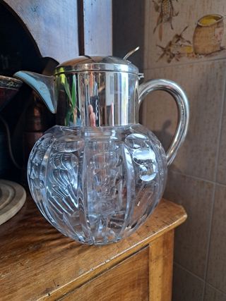 Caraffa cristallo e argento vintage
