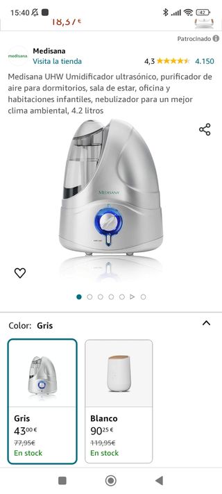 Humidificador Medisana UHW