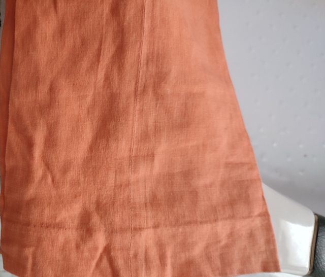 Pantaloni arancioni misto lino