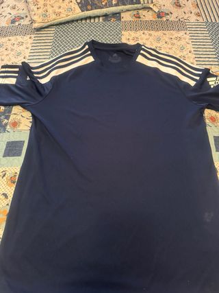 Camiseta adidas talla 15 azul sin usar de chico 