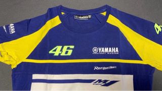 T-Shirt donna Yamaha  tgL  bianca blu gialla