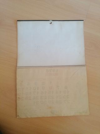 Antiguo Calendario pared año 1976
