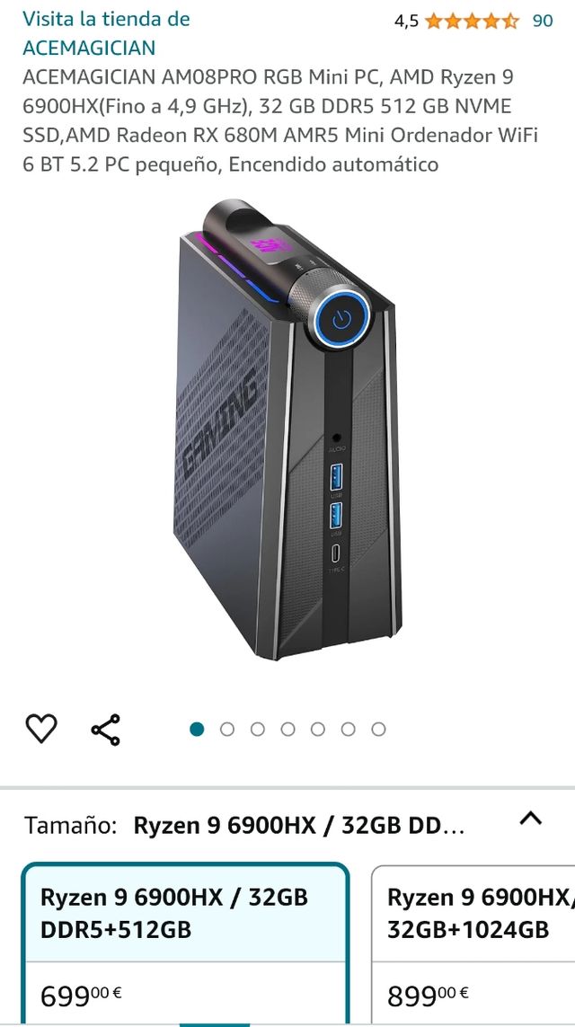 ACE Magician mini gaming PC (leer descripción)