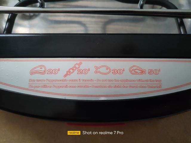 GRIGLIA ELETTRICA CON REGOLATORE DI TEMP