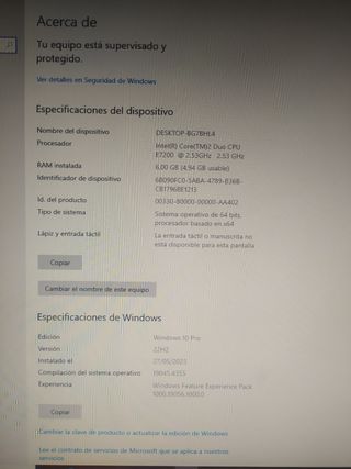 Ordenador de sobremesa 