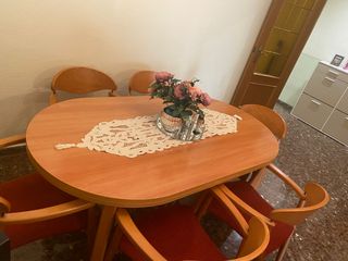 Comedor completo mueble grande 3 mesas y 6 sillas