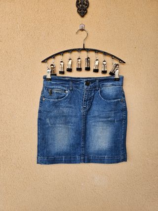 LOTE 1 Minifalda Vaquera Sfera + 1 Top Azul Marino