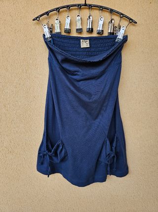 LOTE 1 Minifalda Vaquera Sfera + 1 Top Azul Marino