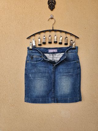 LOTE 1 Minifalda Vaquera Sfera + 1 Top Azul Marino