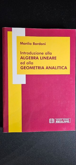 Manlio bordoni - algebra lineare