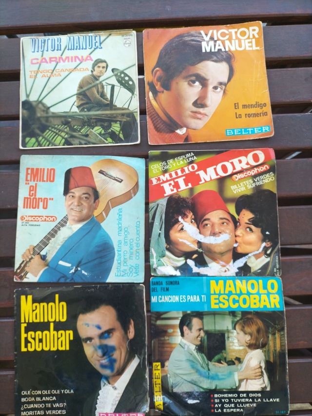 Vinilos Manolo escobar, "el moro", Víctor manuel
