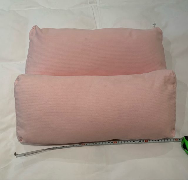 3 Cojines rosas rectangulares ikea