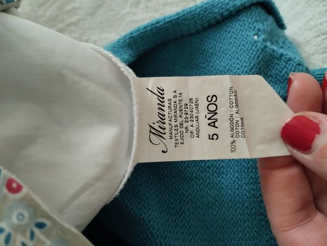 Vestido niña talla 5 años manga larga