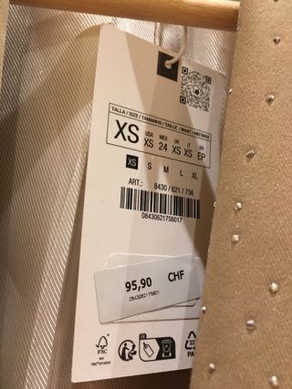 TRAJE DE ZARA NUEVO SIN ESTRENAR 