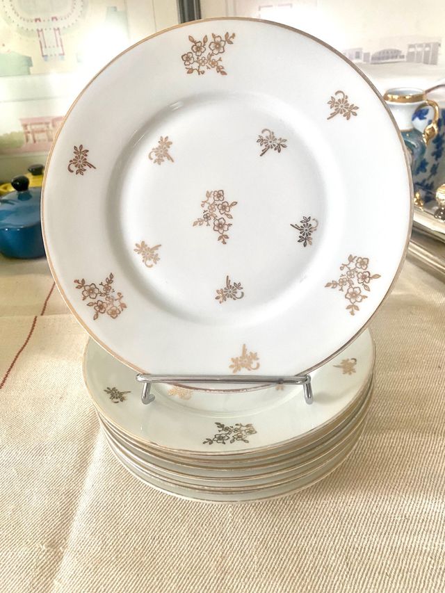 Set de 8 Platos Llanos en Porcelana de Lujo CNP - Franci