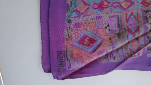 Foulard Pinto in seta viola 
