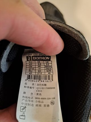 Zapatillas ciclismo con calapiés.
